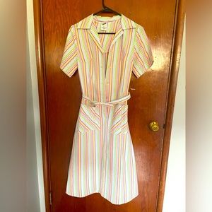 Colorful Vintage Midi Dress 🌈